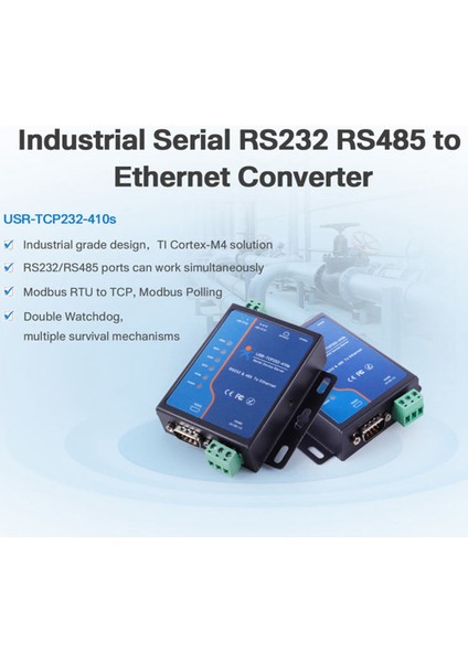 RS232 RS485 Seriden Tcp/ıp Ethernet Dönüştürücü Seri Cihaz Sunucusuna (Yurt Dışından)