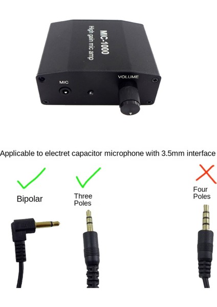 MIC-1000 Mikrofon Ses Amplifikatörü 1000 Kez Amplifikasyon Kazanır (Yurt Dışından)