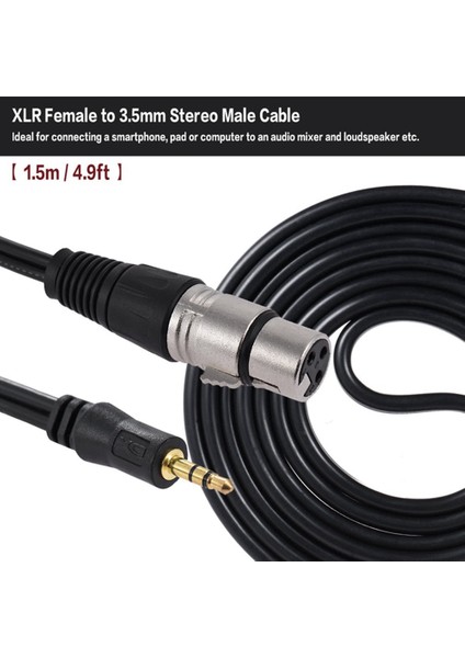 3.5 - Xlr Dişi Mikrofon Kablosu Ses Kartı Mikrofon Ses Kablosu (Yurt Dışından) fırsatları