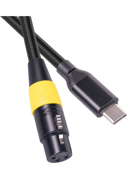 USB C - Xlr Dişi Kablo Bilgisayar Ses Veri Kablosu 2 Metre (Yurt Dışından)