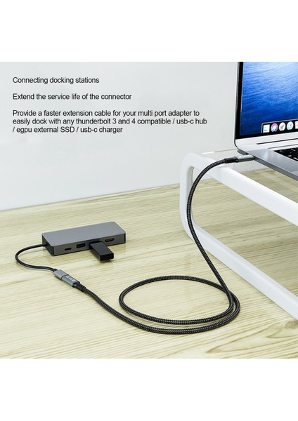 Thunderbolt 4 Uyumlu USB 4 Type-C Için Usb4 8k Kablo 0,8m (Yurt Dışından)