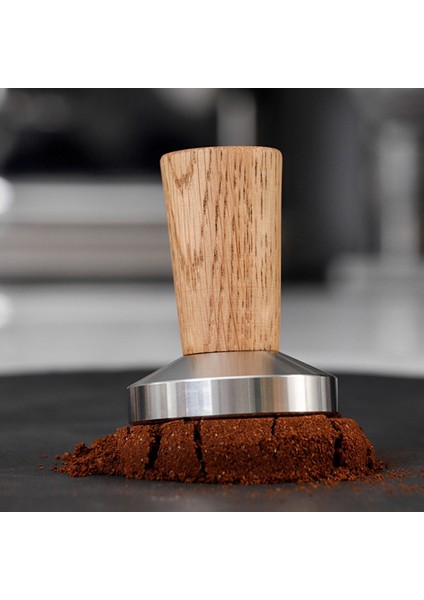 Kahve Sabotaj Espresso Damgası: Kahve Sabotaj Gerçek Ahşap Sap, 53MM (Yurt Dışından)