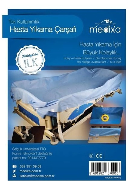 Tek Kullanımlık Hasta Yıkama Çarşafı 10 Adet