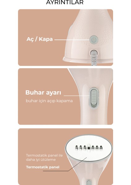 Portatif Buharlı Kırışık Giderici Dikey Ütü