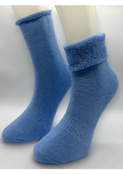 Ciho Socks 6 Çift Kadın Kışlık, Kalın, Kıvrık, Lastiksiz Termal Soket Çorap