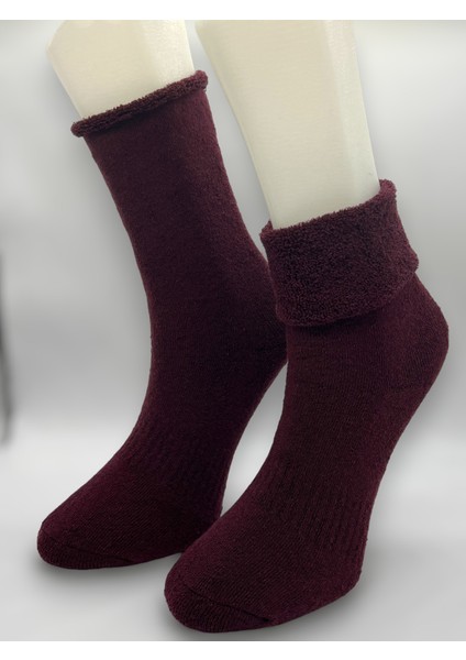 Ciho Socks 6 Çift Kadın Kışlık, Kalın, Kıvrık, Lastiksiz Termal Soket Çorap