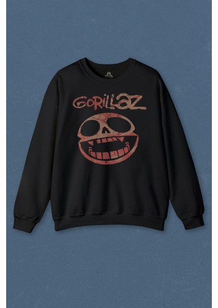 Unisex Sweatshirt Gorillaz Rock Music Müzik Baskılı Sweat