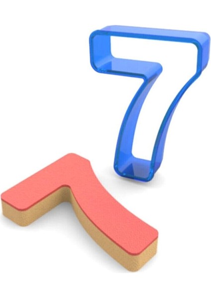 7 Rakamı Polikarbon Kurabiye Kalıbı 8x5.5 cm