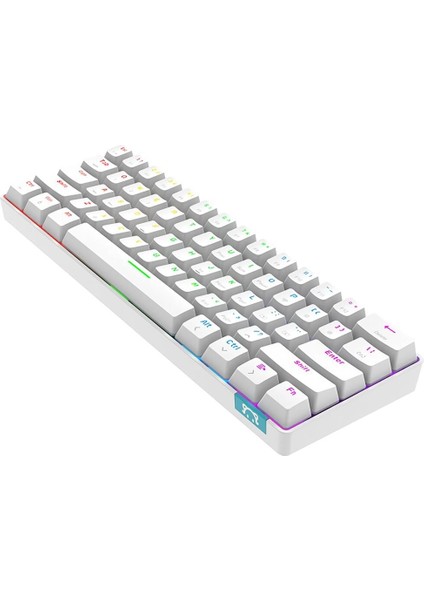 STK61 Rgb Ledli Tam Mekanik Kırmızı Red Switch Gaming Bluetooth Kablosuz Oyuncu Klavyesi