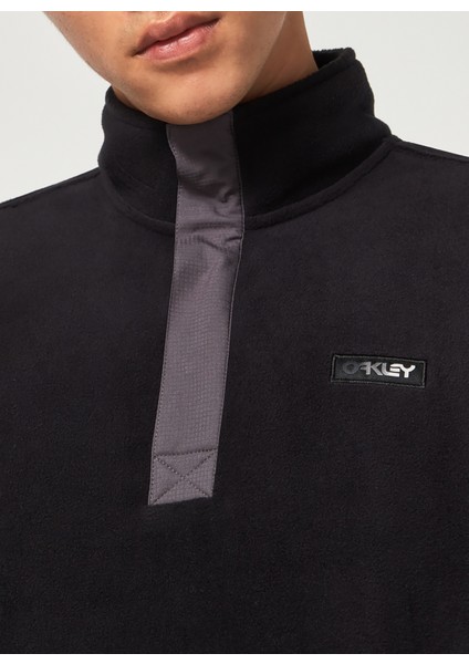 Siyah Erkek Dik Yaka Polar Sweatshırt FOA403422 Alta Rc Fleece