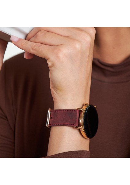 Huawei Watch Gt Gt2 E GT2E GT2PRO Gt3 Gt3 Pro Huawei Watch 4 Pro Ultimate Deri Kordon Kayış 46 22MM Bordo modelleri