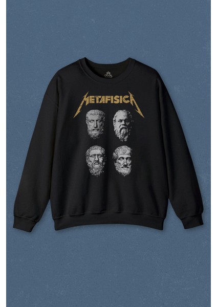 Unisex Sweatshirt Metafisica Metallica Metafizik Felsefe Filozof Baskılı Sweat