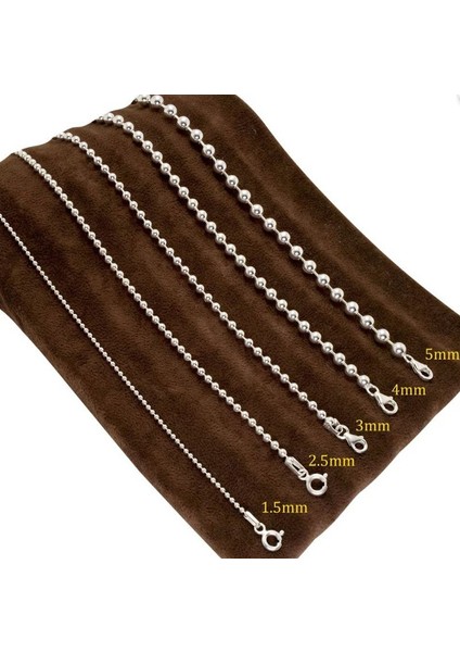 4mm Top Zincir Erkek Kadın 925 Ayar Gümüş Kolye Johnny Depp Kolye 24007980414 modelleri