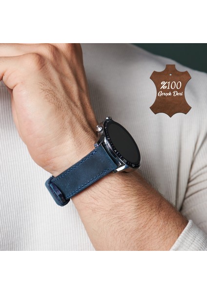 Huawei Watch Gt Gt2 E GT2E GT2PRO Gt3 Gt3 Pro Huawei Watch 4 Pro Ultimate Deri Kordon Kayış 46 22MM Mavi fiyatları