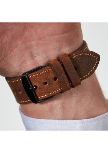 Huawei Watch Gt Gt2 E GT2E GT2PRO Gt3 Gt3 Pro Huawei Watch 4 Pro Ultimate Deri Kordon Kayış 46 22MM Taba