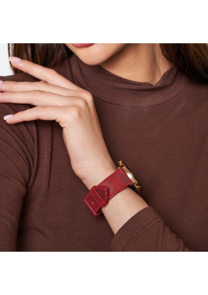 Huawei Watch Gt Gt2 E GT2E GT2PRO Gt3 Gt3 Pro Huawei Watch 4 Pro Ultimate Kırmızı Deri Kordon Kayış 46 22MM