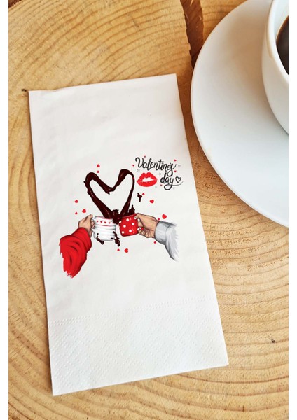 Sevgiliye Sunum Peçetesi Valentines Day Yazılı Sevgililer Günü Konuşan Kağıt Peçete