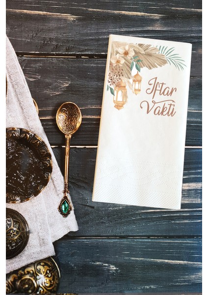 Sunum Peçetesi İftar Vakti Yazılı Ramazan Konuşan Kağıt Peçete