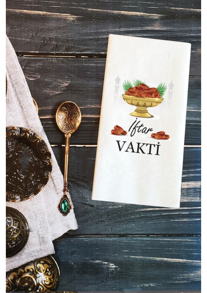 Sunum Peçetesi İftar Vakti Yazılı Ramazan Konuşan Kağıt Peçete