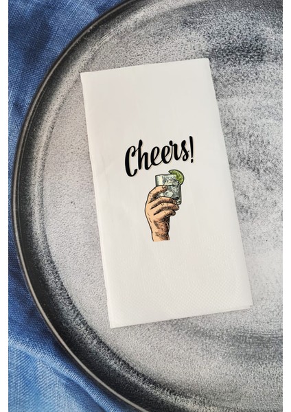 Sunum Peçetesi Cheers Gin Konuşan Kağıt Peçete