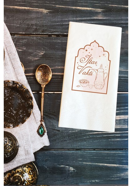 Sunum Peçetesi İftar Vakti Yazılı Ramazan Konuşan Kağıt Peçete