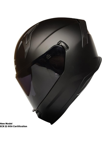 Motosiklet Kask Ece 22.r06 Sertifikalı Güneş Vizörlü Fiber Kask Full Face Motor Kaskı Yeni Sezon