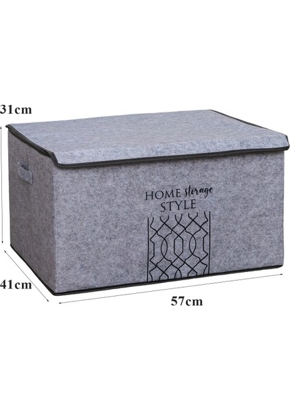 Keçe Kapaklı Çok Amaçlı Mega Plus Kutu 31 x 41 x 57 cm