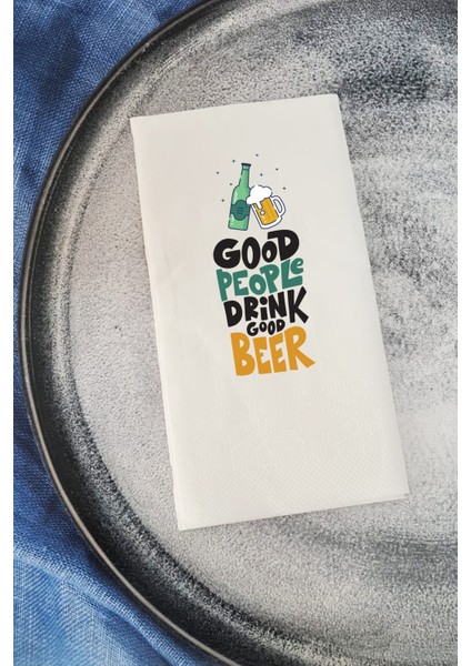 Sunum Peçetesi Good People Good Beer Konuşan Kağıt Peçete