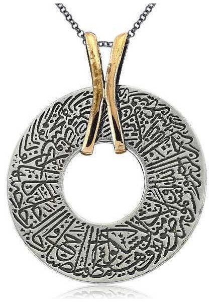 Gümüş El Nur Otantik Bayan Kolye