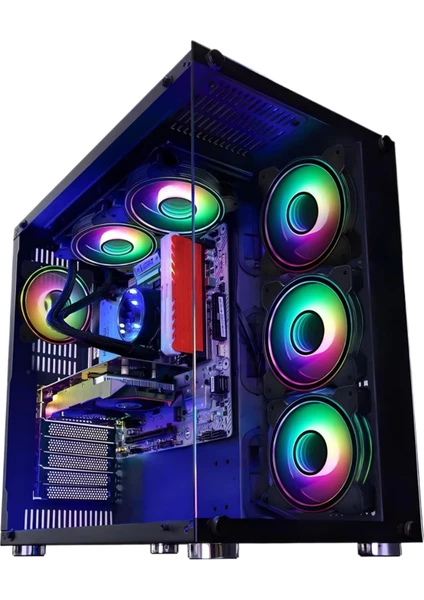 SNT Energy Snt Ufo Iı Ocean Midi Tower Atx Gaming 6 x Argb Fanlar Dahil Masaüstü Bilgisayar Kasası (Power Yok)