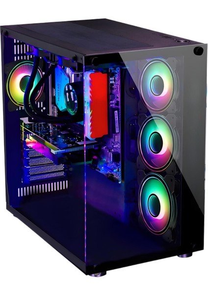 SNT Energy Snt Ufo Iı Ocean Midi Tower Atx Gaming 6 x Argb Fanlar Dahil Masaüstü Bilgisayar Kasası (Power Yok)