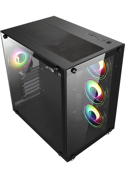 SNT Energy Snt Ufo Iı Ocean Midi Tower Atx Gaming 6 x Argb Fanlar Dahil Masaüstü Bilgisayar Kasası (Power Yok)