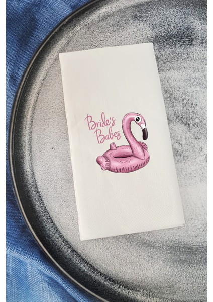 Sunum Peçetesi Bride's Babes Flamingo Konuşan Kağıt Peçete