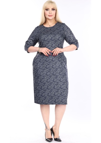 Çift Cepli Kışlık Büyük Beden Elbise 13C-2485 fırsatları