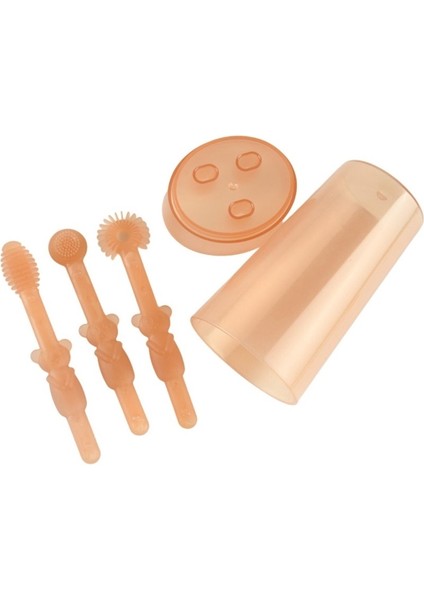 Sholov 3'lü Protable Toddler Diş Fırçası Seti (Yurt Dışından)