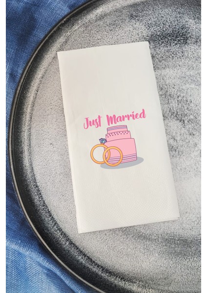 Sunum Peçetesi Just Married Konuşan Kağıt Peçete