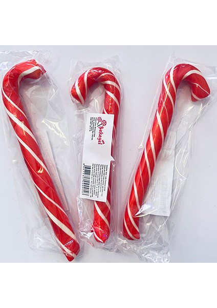 Doğum Günü Yılbaşı Baston Şeker Kırmızı 10 Adet modelleri