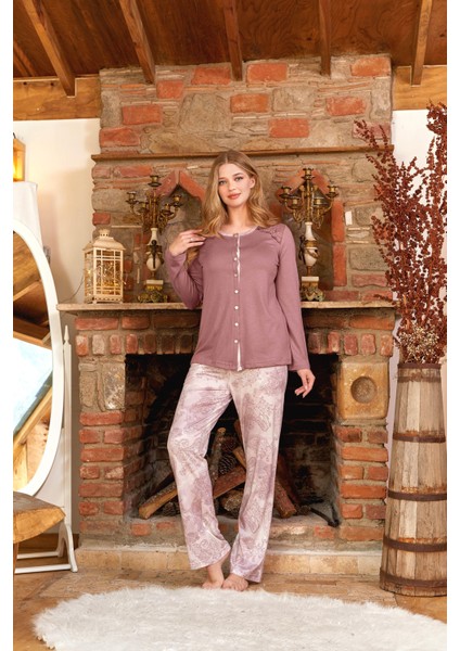 Kadın Uzun Kollu Pijama Takımı 24194