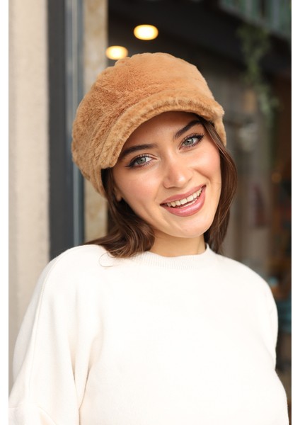 Kadın Peluş Kaptan Denizci Şapka Rkş-05 Camel indirimleri