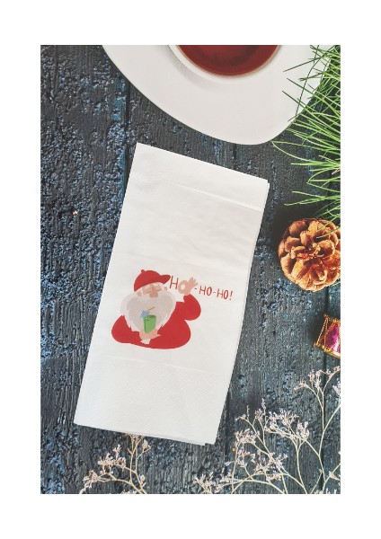 Ho ho Noel Baba Yılbaşı Masası Sunum Peçetesi
