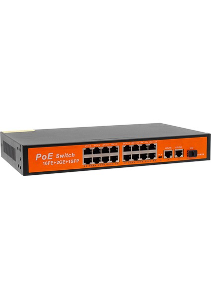 Powermaster 16 Port 10/100/1000 Mbps 300 Watt 16+3+Sfp  Poe Gıgabıt Ethernet Swıtch