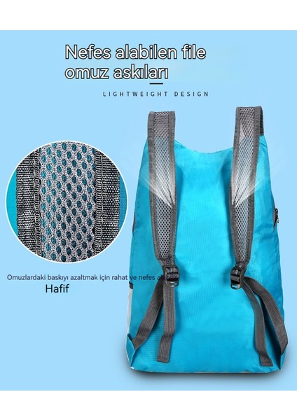 Dış Mekanda Katlanabilir Çanta, Yeni Saklama Derisi Sırt Çantası, Seyahat Çantası, Su Geçirmez, Erkek ve Kadın Logosu Baskılı Ultra Hafif Spor Çantası (Yurt Dışından) modelleri