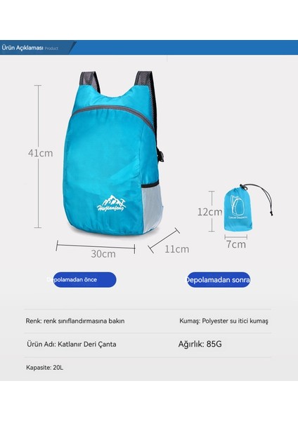 Dış Mekanda Katlanabilir Çanta, Yeni Saklama Derisi Sırt Çantası, Seyahat Çantası, Su Geçirmez, Erkek ve Kadın Logosu Baskılı Ultra Hafif Spor Çantası (Yurt Dışından) indirimleri