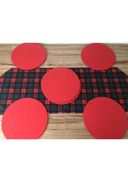 Yılbaşı Ekose Desenli Runner & Supla fiyatları