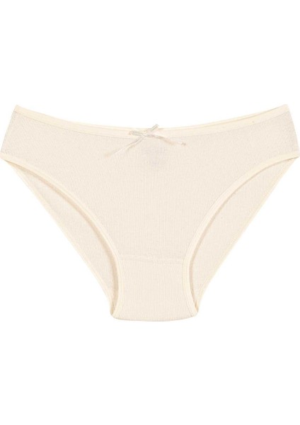 Yıldız 6'lı Bayan Likralı Çizgili Kaşkorse Bikini Külot Q3550