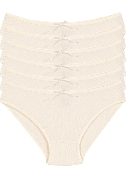 Yıldız 6'lı Bayan Likralı Çizgili Kaşkorse Bikini Külot Q3550 fiyatları