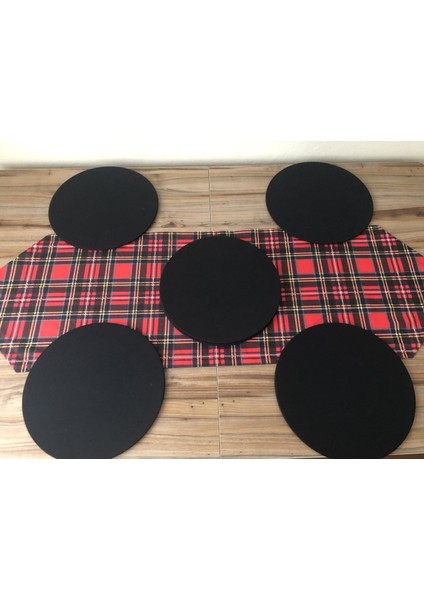 Yılbaşı Ekose Desenli Runner & Supla fiyatları