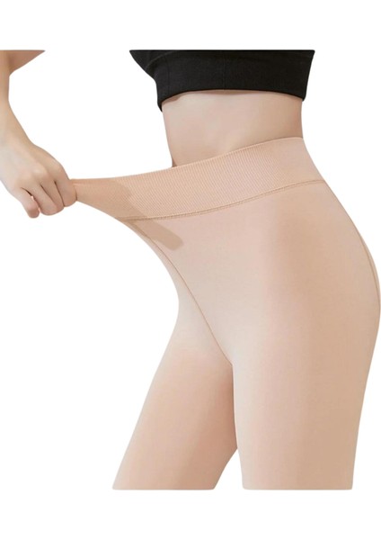 Kadın İçi Peluşlu Polarlı Termal Kışlık Ten Rengi Çorap modelleri