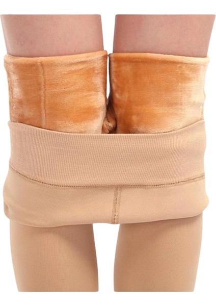 Kadın İçi Peluşlu Polarlı Termal Kışlık Ten Rengi Çorap fırsatları