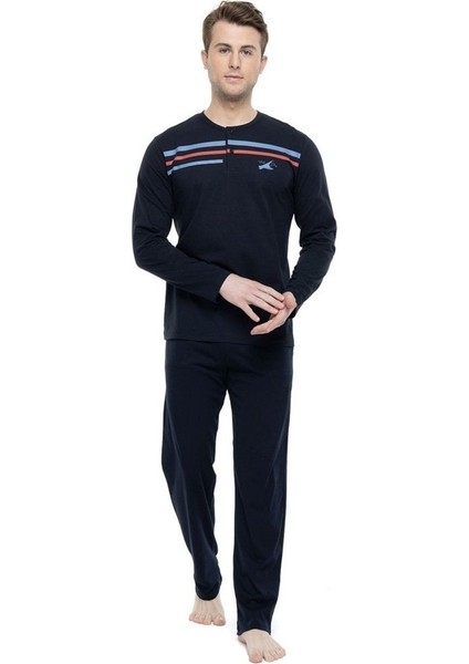 %100 Pamuk Büyük Beden Erkek Pijama Takım
